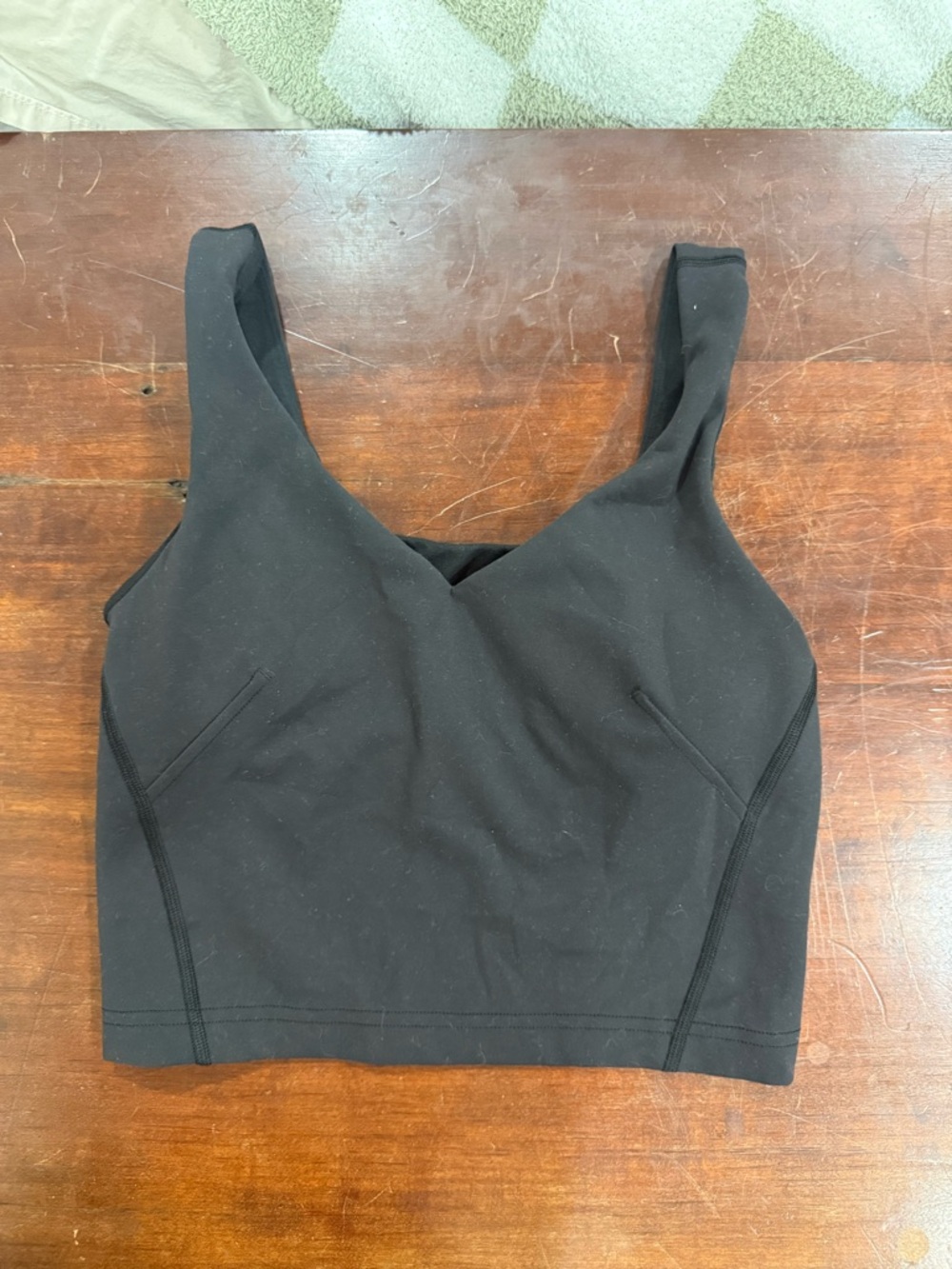 lululemon athletica Black Cropped Tank Top